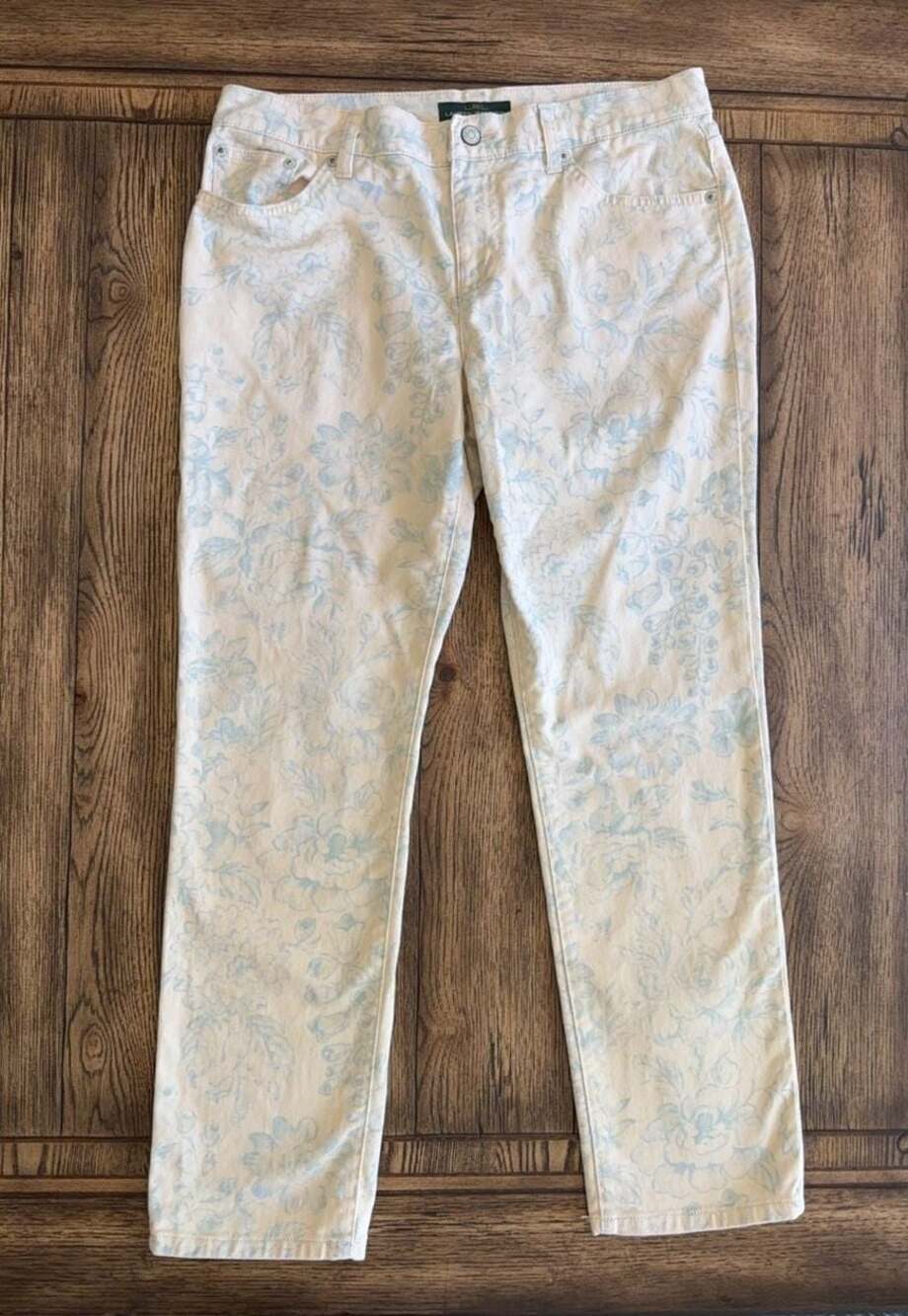 Lauren Ralph Lauren Modern Straight Ankle Floral Jeans